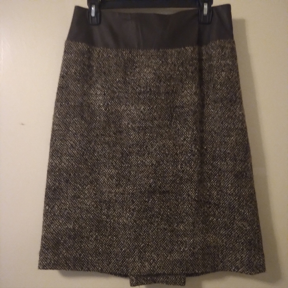 Philippe Adec Paris Wool Tweed Lace up Skirt Size 4 - Picture 4 of 16